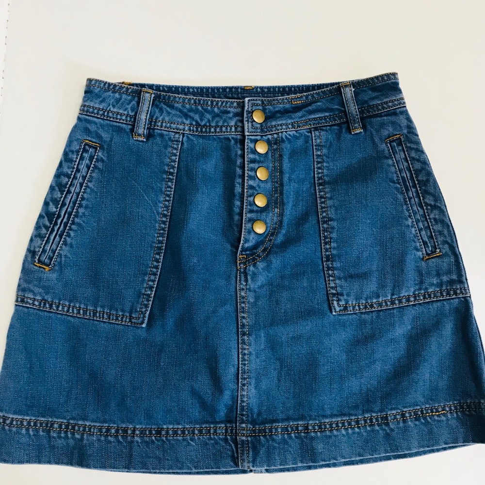 Free People denim button skirt size 25